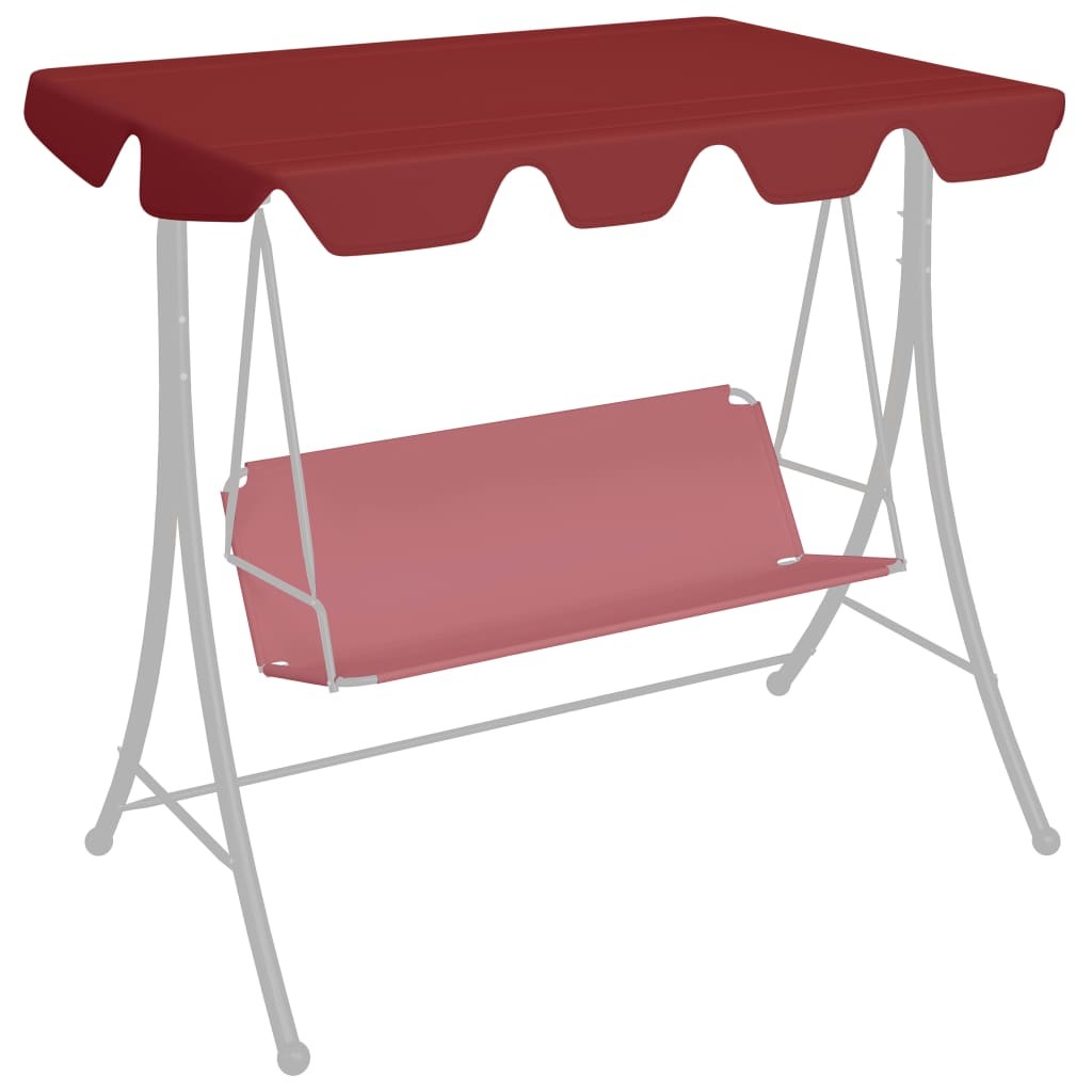 Replacement Canopy for Garden Swing Wine Red 226x186 cm 270 g/m²